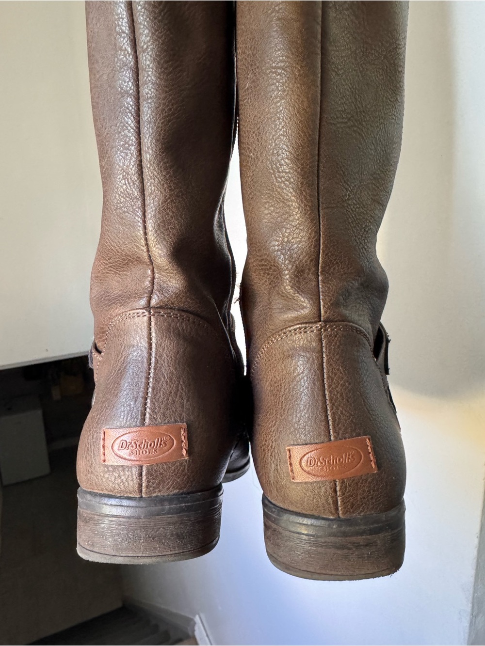 Dr.Scholl’s Tall Brown Faux-Leather Riding Boots - Women